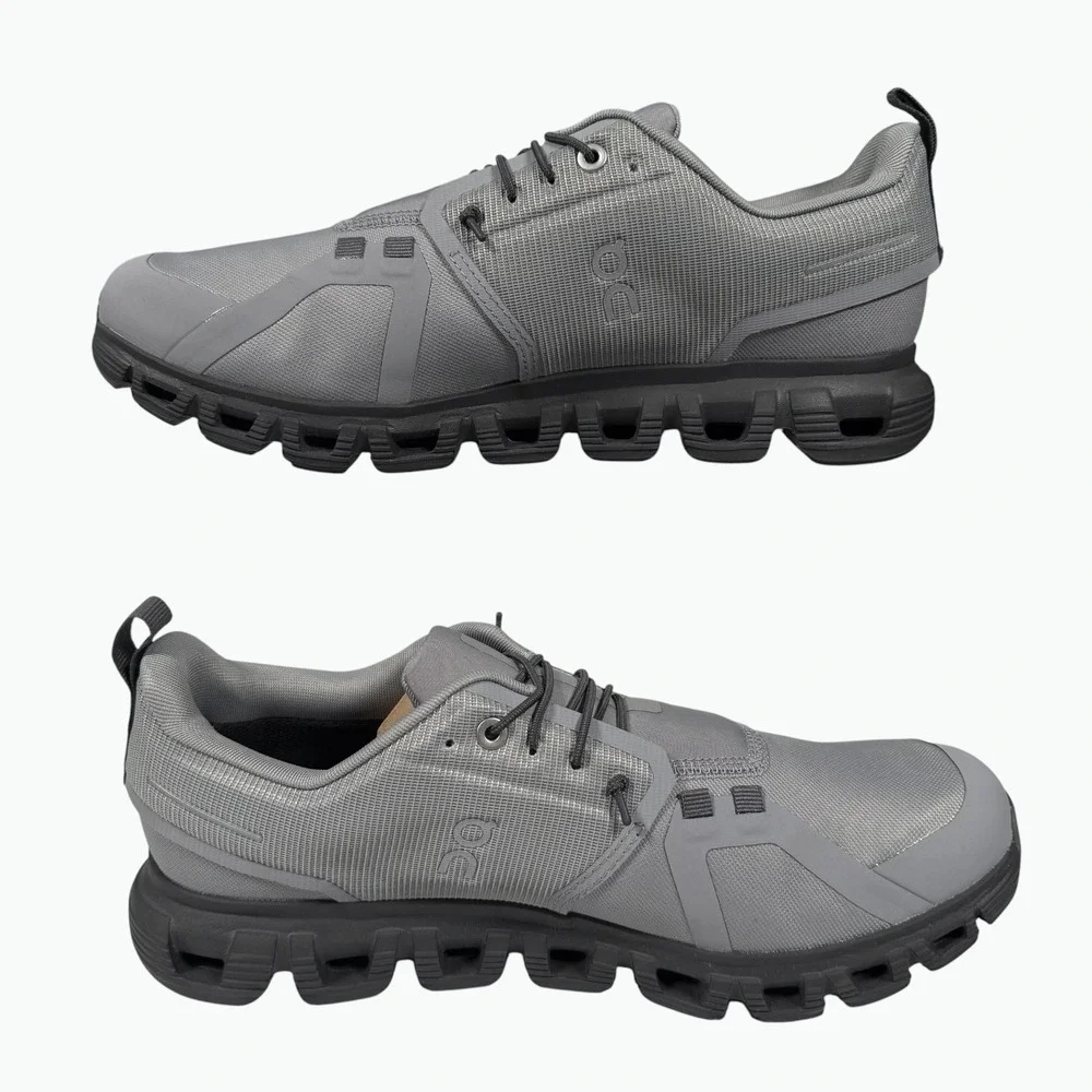On Cloud 6 WP Running Shoes Mens Size 8 Alloy/Wolf Grey Waterproof 3MF10063030
